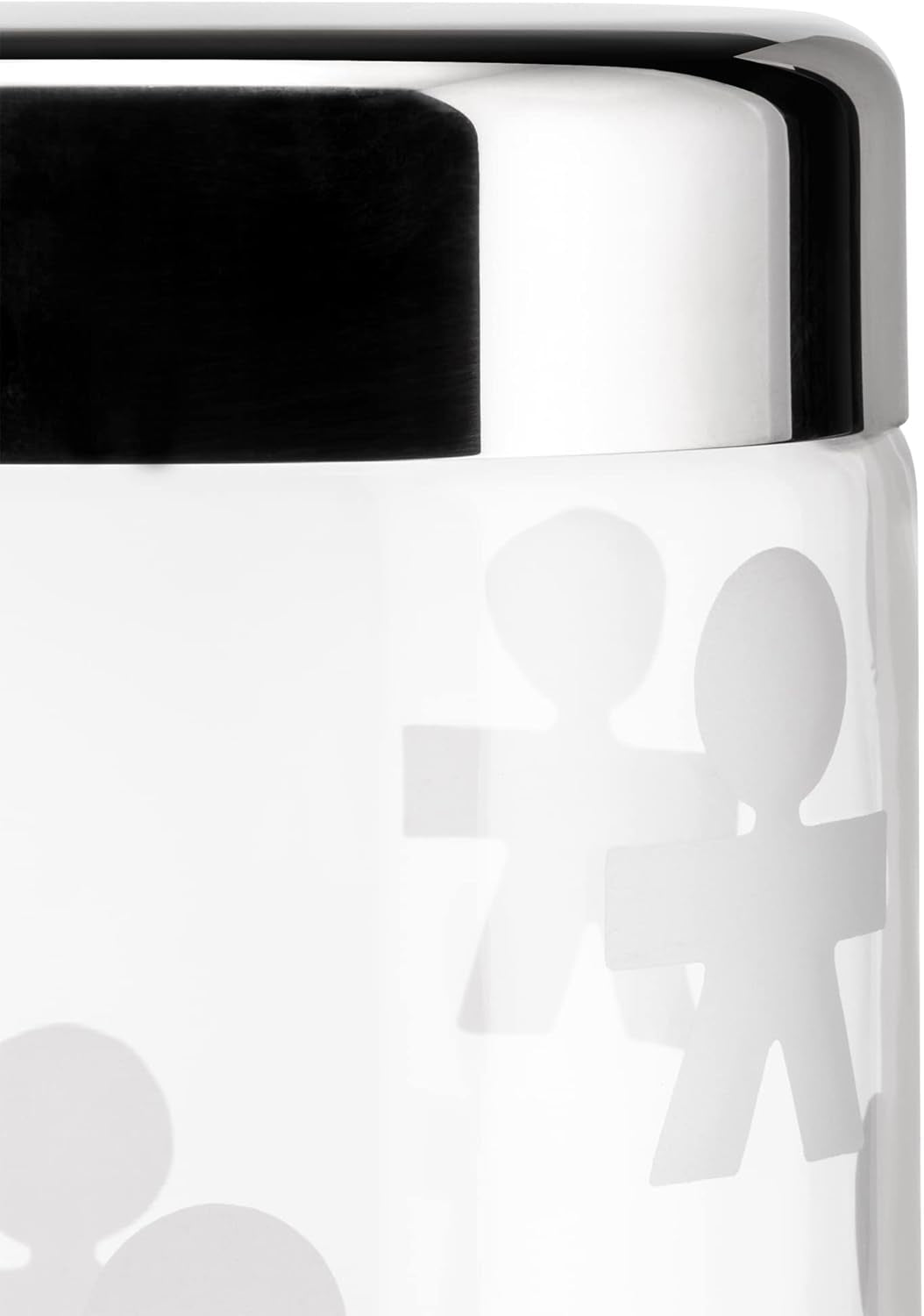Alessi AKK37 GIROTONDO Tarro de cocina de cristal con impresión y tapa sellada de acero inoxidable, L 21,6 cm, Al 10,5 cm Cajas para conservar alimentos Naty Shop