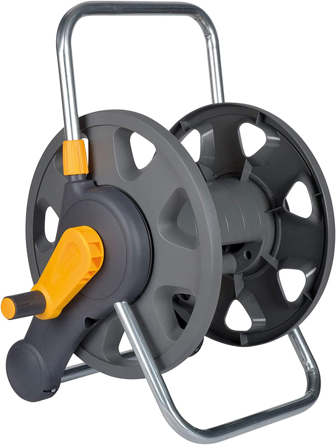 HOZELOCK - Carrete de manguera 2 en 1 (línea de soporte no incluida) 60 m: Independiente o montado en la pared, fácil de transportar pero resistente y duradero. Uso flexible en el jardín [2475R0000]