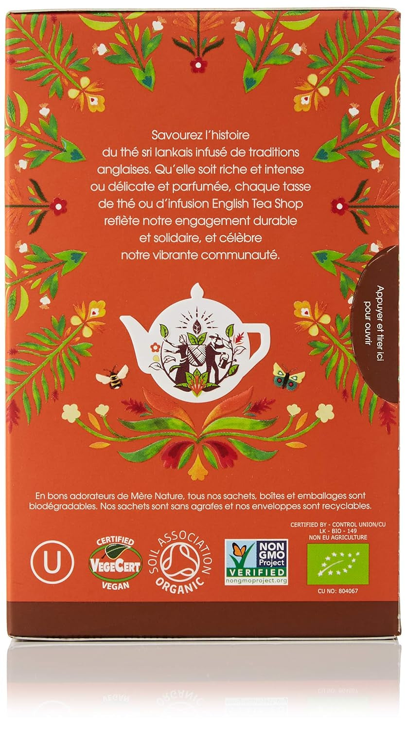 ETS - Té Negro Chai, Naturland BIO, 20 Bolsitas de Té (Pack de 2)