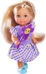 Simba Evi Love Flowers Surtido de 2 variaciones Solo se enviará UN artículo Muñeca con un lindo vestido floral con flor Muñeca de juego de 12 cm Edades 3+