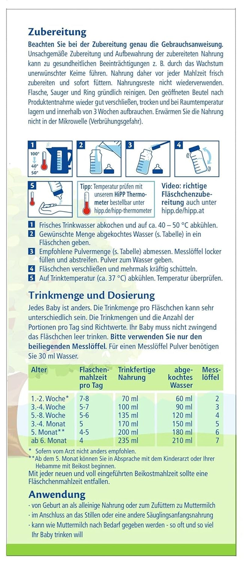 HiPP PRE leche infantil ecológica (4 x 600g), desde el nacimiento, contiene únicamente lactosa como carbohidrato, de la mejor calidad ecológica