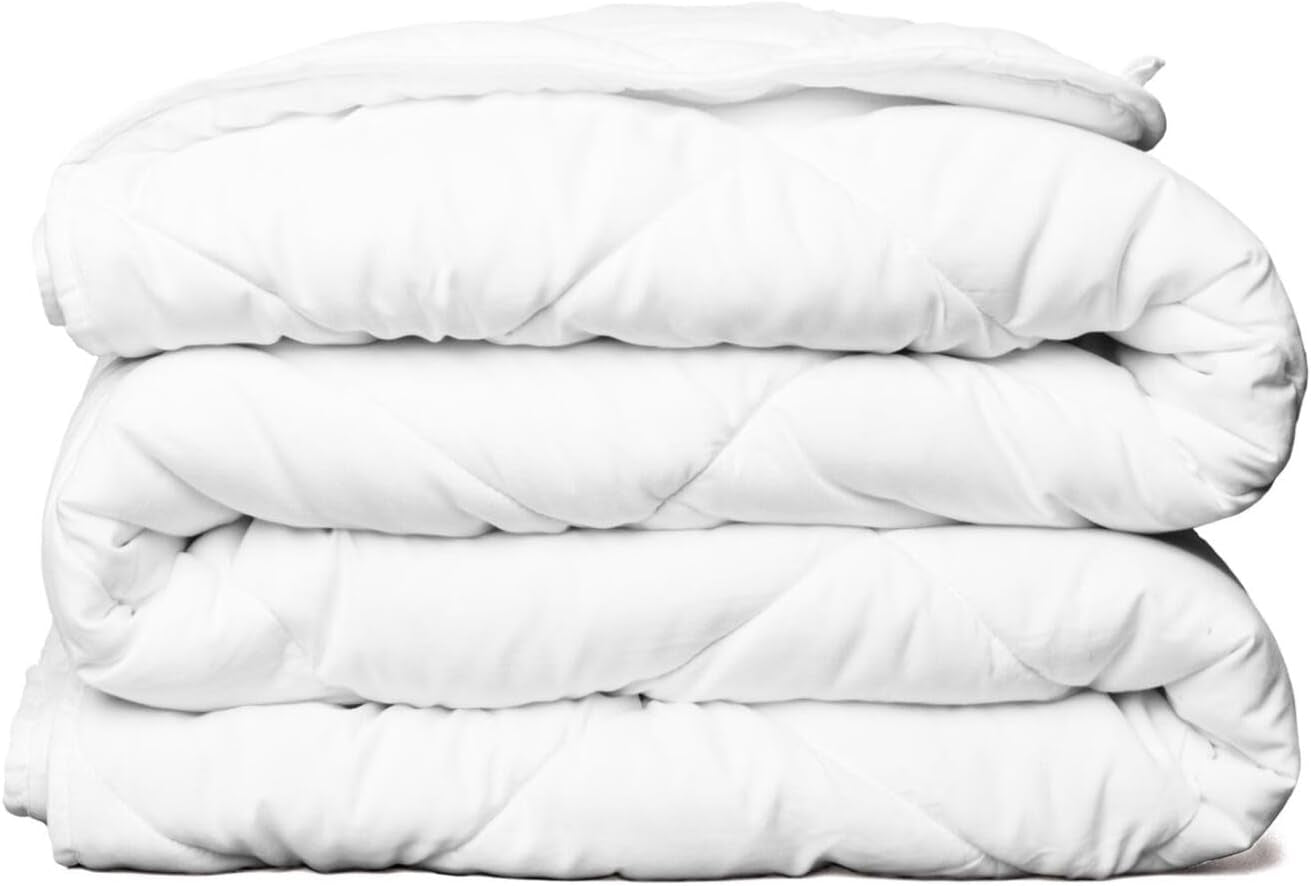 Edredón alternativo reversible de plumón All Seasons Twin/Twin XL - Microfibra suave, transpirable, extralargo, de alta calidad - Funda nórdica gris Edredones y edredones Naty Shop White Twin/Twin Xl
