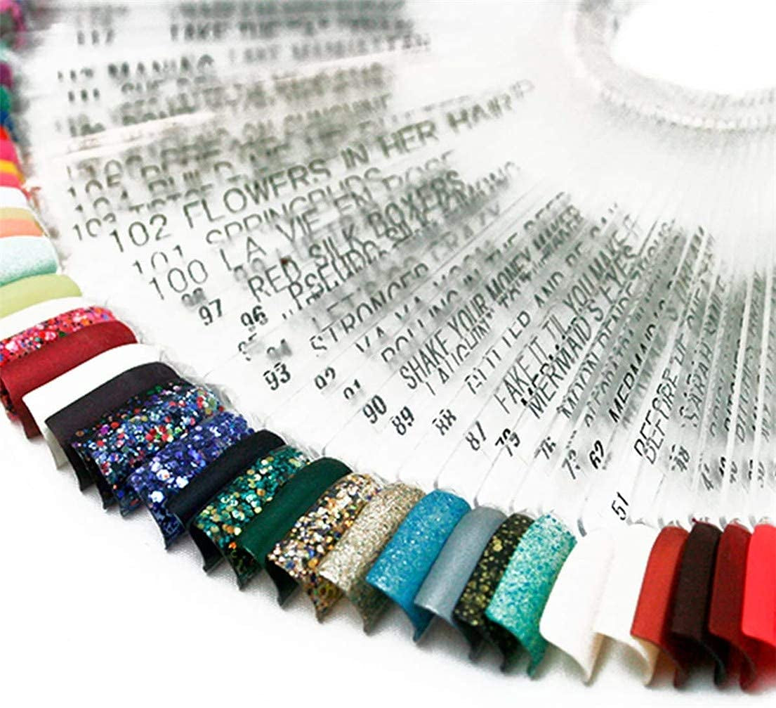 40 varillas para cápsulas de esmalte de uñas artificiales, práctico abanico, decoración de uñas (40, transparente)