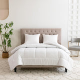 Good Nite Juego de Cama Individual, 15 Tog, Calor Invernal, Cama Individual, Poliéster Suave, Fibra Hueca, Sábanas Blancas con Tiras en las Esquinas, Lavable a Máquina (Blanco, 15 Tog, 130 X 150 cm) Naty Shop Quilts & Quilts