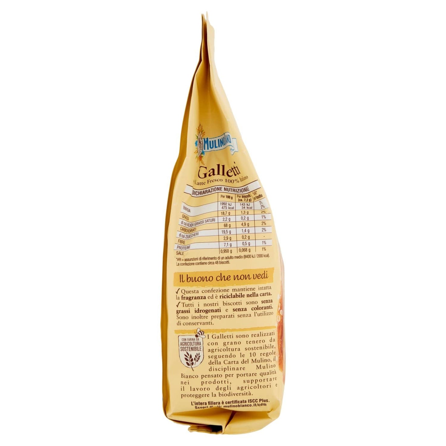 Galletas White Mill Frollini Galletti con leche fresca, 100% italianas, 350 g
