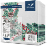 PAW - Servilletas Airlaid (40 X 40 Cm) I 50 Piezas I Perfectas para Navidad, Invierno, Vacaciones I Decoración de Mesa de Nochebuena I Servilletas Airlaid de Tela Ramas de Invierno I Ramas de Invierno
