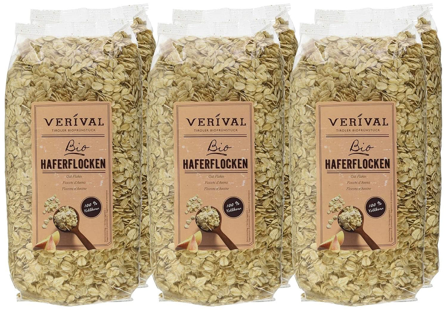 Avena Verival - Orgánica, paquete de 6 x 500 gramos Cereale Naty Shop