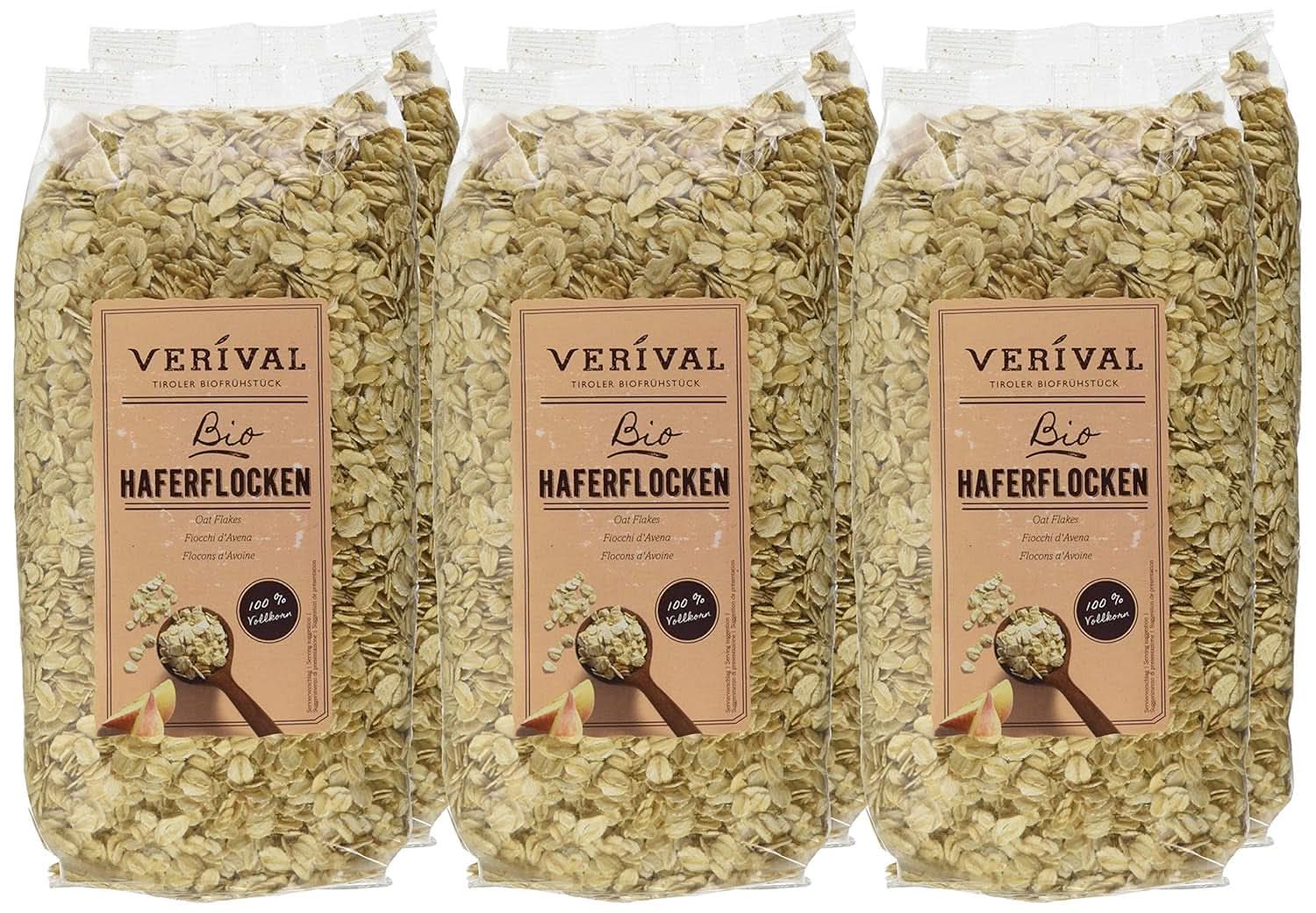 Avena Verival - Orgánica, paquete de 6 x 500 gramos Cereale Naty Shop