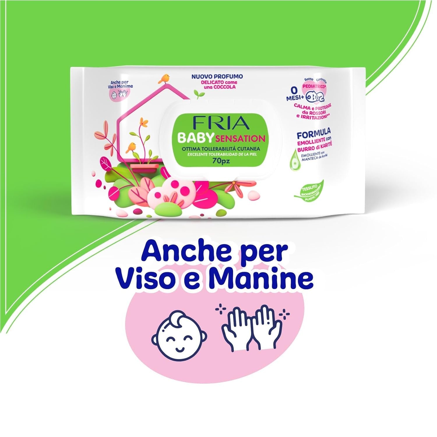 Baby Sensations con Tapa, 72 Toallitas Húmedas, Toallitas Limpiadoras para el Cuidado Personal, Unisex, Niños