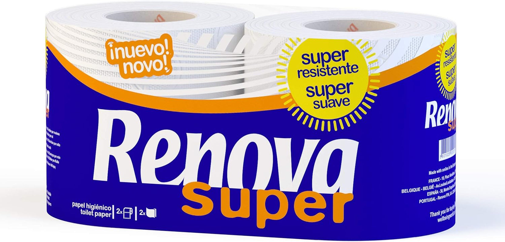 Papel higiénico Renova Super White - 12 rollos
