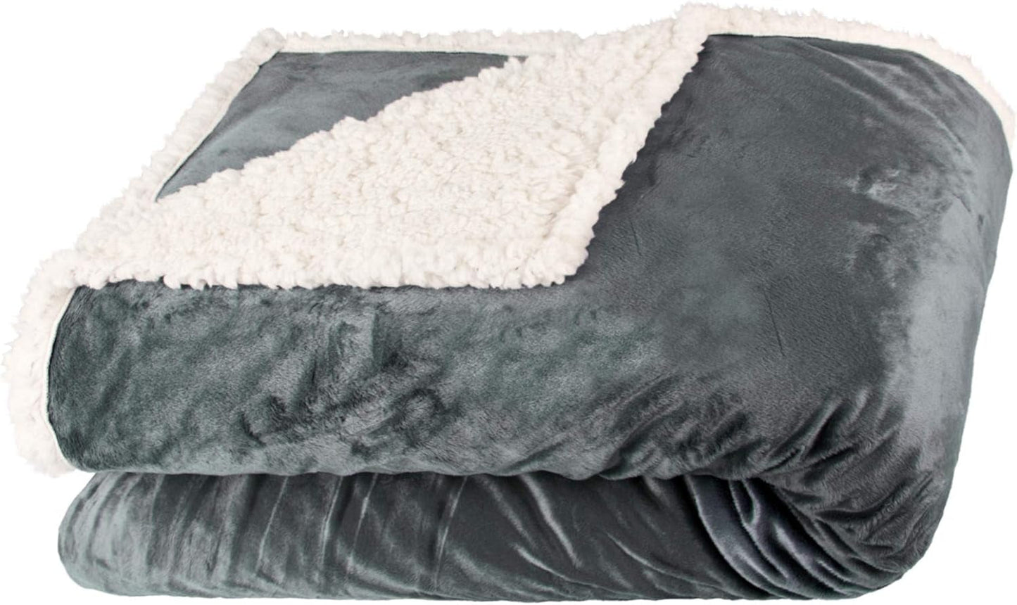 Aqua-Textil Manta mullida y acogedora 150 x 200 cm, manta de felpa para televisión, color gris y blanco Melange, colcha, forro polar Sherpa, Oeko-Tex Ottawa, camas y mantas Besuche den aqua-textil-Store Grey White Nicki, cómoda manta 150 x 200 cm