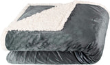 Aqua-Textil Manta mullida y acogedora 150 x 200 cm, manta de felpa para televisión, color gris y blanco Melange, colcha, forro polar Sherpa, Oeko-Tex Ottawa, camas y mantas Besuche den aqua-textil-Store Grey White Nicki, cómoda manta 150 x 200 cm
