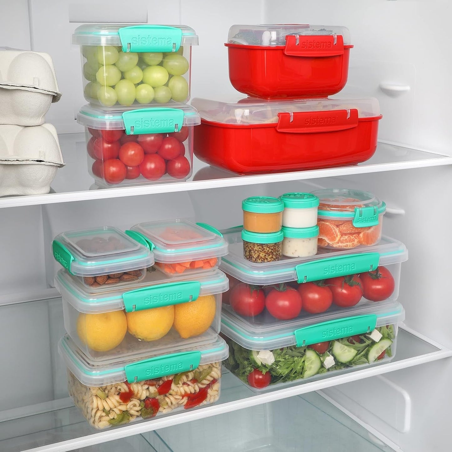 Contenedor de almacenamiento KLIP IT system, paquete de 6 cajas de almacenamiento de alimentos Naty Shop