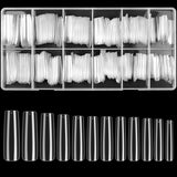 240 uñas artificiales transparentes, puntas de uñas postizas, uñas largas de cobertura completa, puntas de uñas de bailarina, puntas de uñas francesas de cobertura completa para manicura
