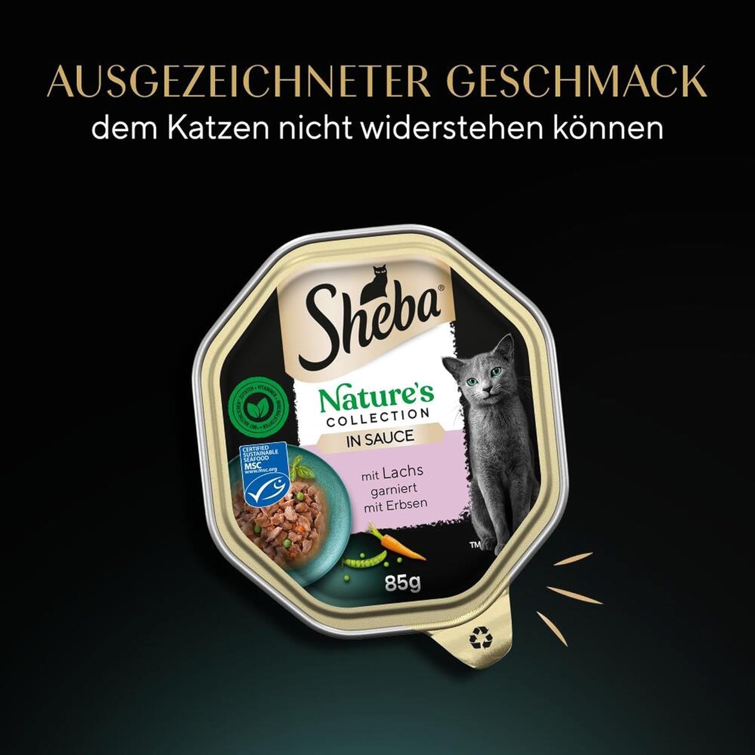 SHEBA Comida Húmeda para Gatos, Colección Nature's en Salsa de Salmón, 2 x 11 x 85 g