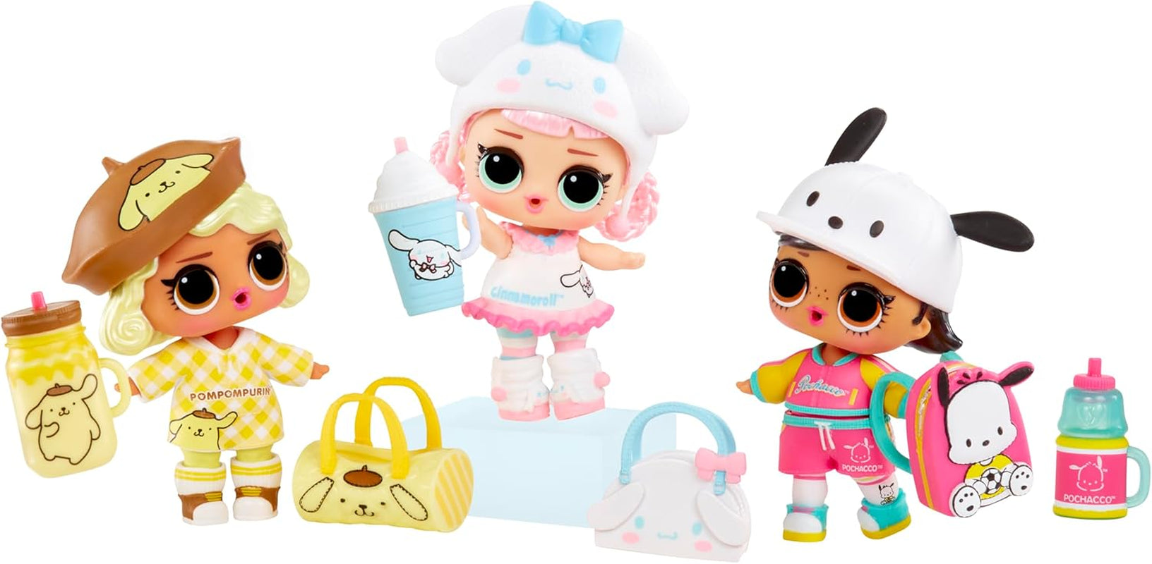 jajaja ¡Sorpresa! Loves Hello Kitty and Friends - 1 Muñeca con 7 Sorpresas, Selección Aleatoria, 8 Tots para Coleccionar, Regalo para Niños 4+, Muñecas Pink Naty Shop