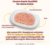Almo Nature HFC Urinary Help - Nassfutter für Katzen - Unterstützung für die Harnwege - Atlantischer Tunfisch & Cranberries - Grado humano, monoproteína, sin gluten - 24x50g