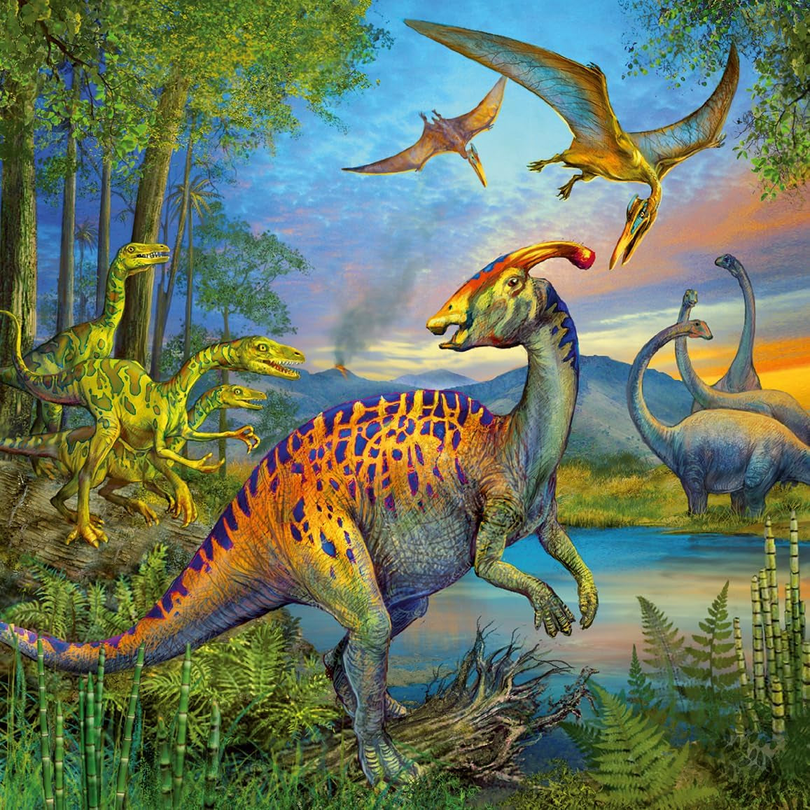 Ravensburger Puzzle Infantil - 09317 La Fascinación de los Dinosaurios - Puzzle de 3X49 Piezas para Niños a Partir de 5 Años Puzzle Naty Shop