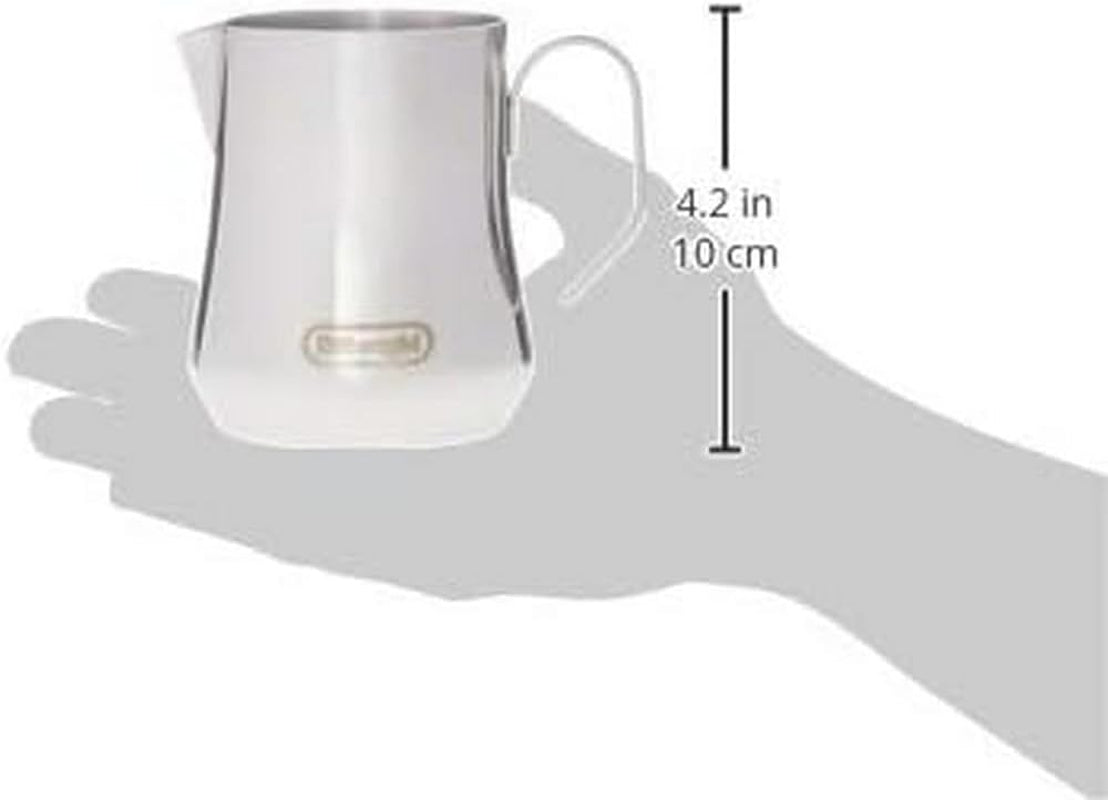 De'Longhi Milk Pitcher DLSC060, jarra de leche para espumar manualmente, mango ergonómico, capacidad 350 ml, acero inoxidable