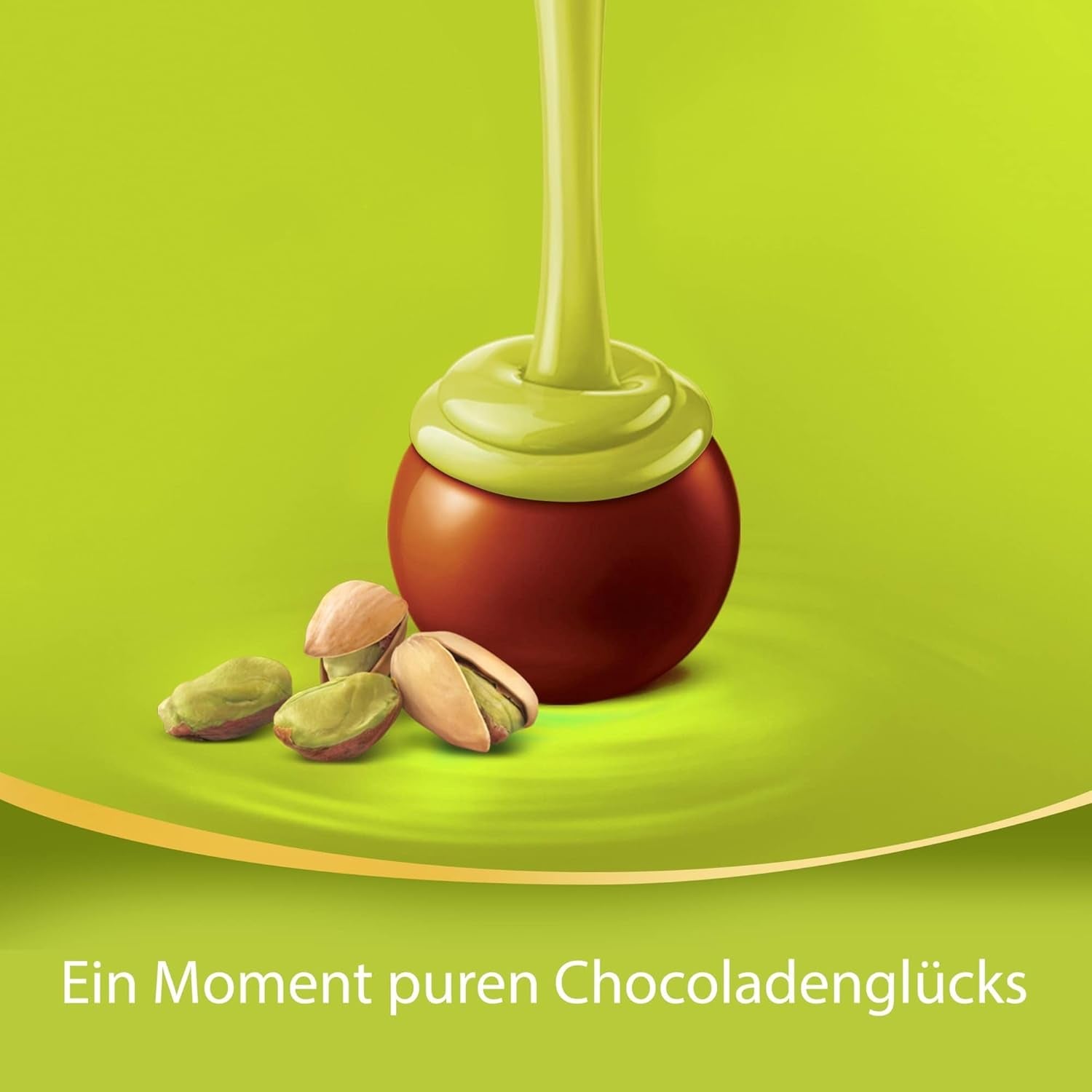 Lindt LINDOR Chocolate con Pistacho | Bolsa resellable de 1 kg | aprox. 80 bolas de chocolate con leche con relleno de crema de pistacho que se derrite en la boca | Paquete a granel, regalo de praliné