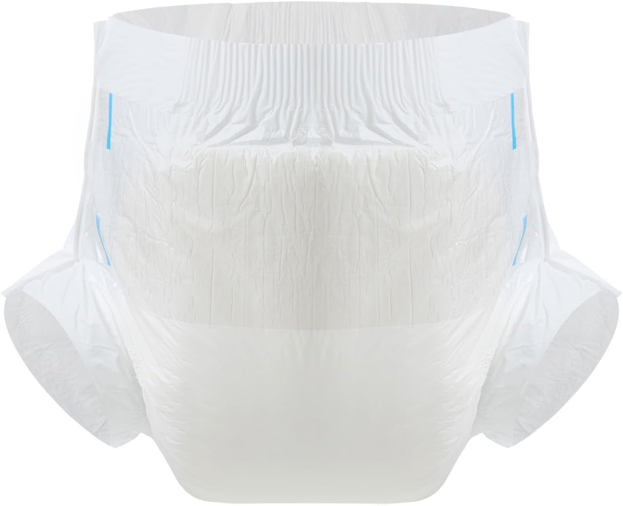 CutiePlusU Pañales para Adultos, Paquete de 10 Bragas Desechables para Incontinencia con Lazos para Mujeres y Hombres, Máxima Absorbencia Durante la Noche - Blanco (Tamaño Mediano 71-96cm)