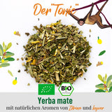 ORIGEENS BIO YERBA MATE CON LIMÓN Y JENGIBRE 200 G - El té energizante I Té de Yerba Mate Orgánica, sin tostar, hojas, sin tallos ni polvo