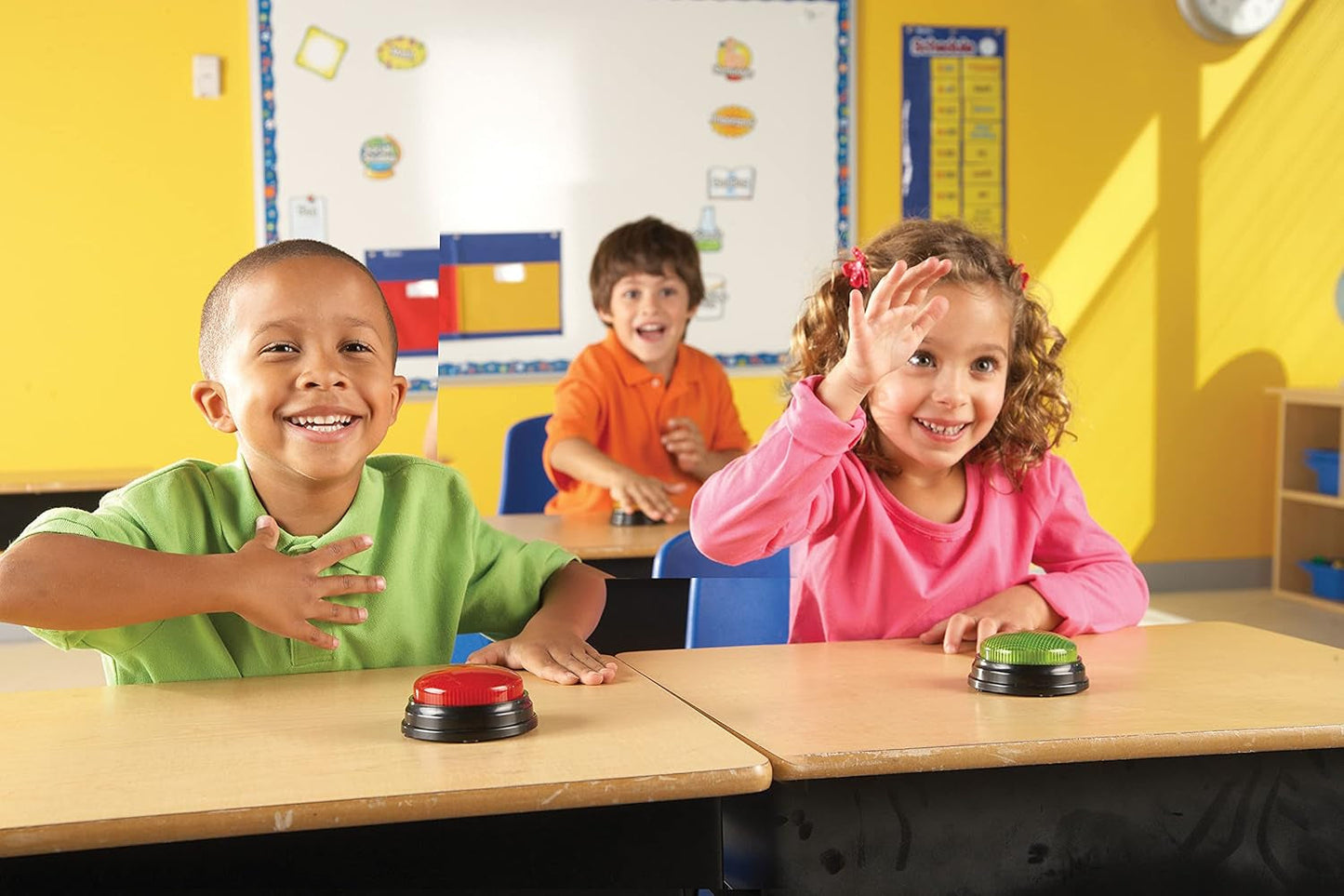 Learning Resources Light & Sound Buzzer juegos educativos a partir de 3 años Juguete infantil de preguntas con 4 sonidos diferentes para noches de juegos y aulas Juguetes Bebe Naty Shop