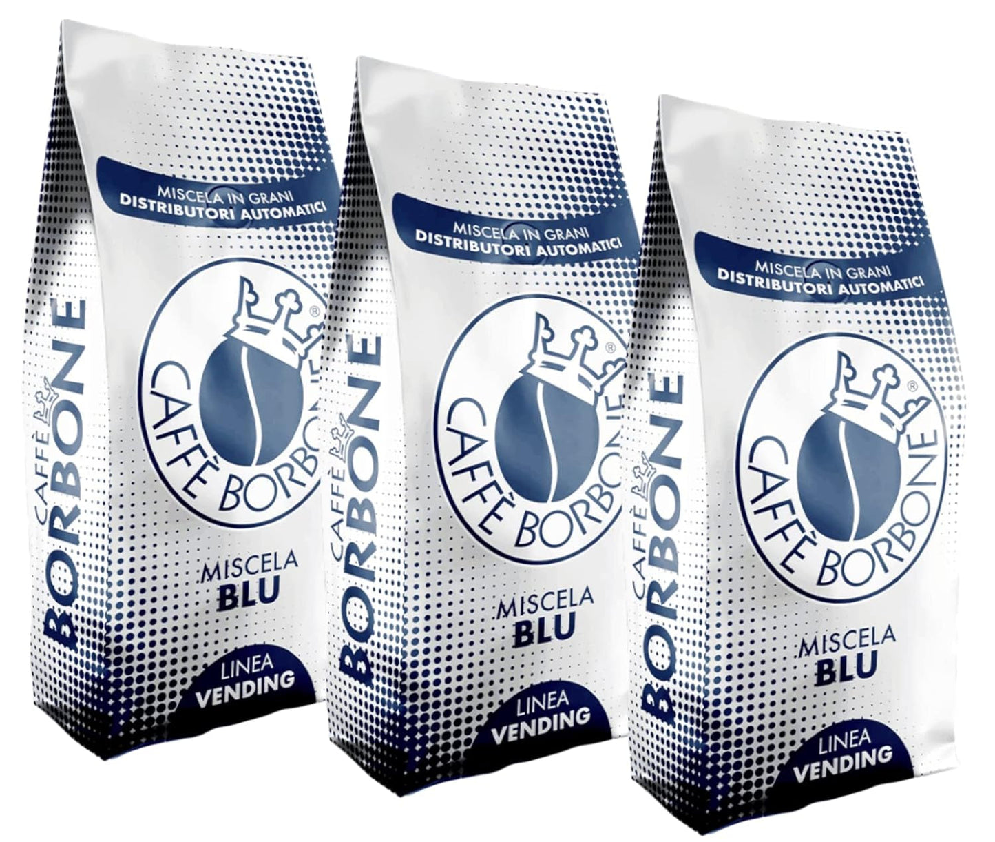 Caffé Borbone Venedig Blu 3 x 1000g de Italia | Café Borbón | Cereales integrales | 60% Arábica, 40% Robusta | + Productos de repostería Jassas