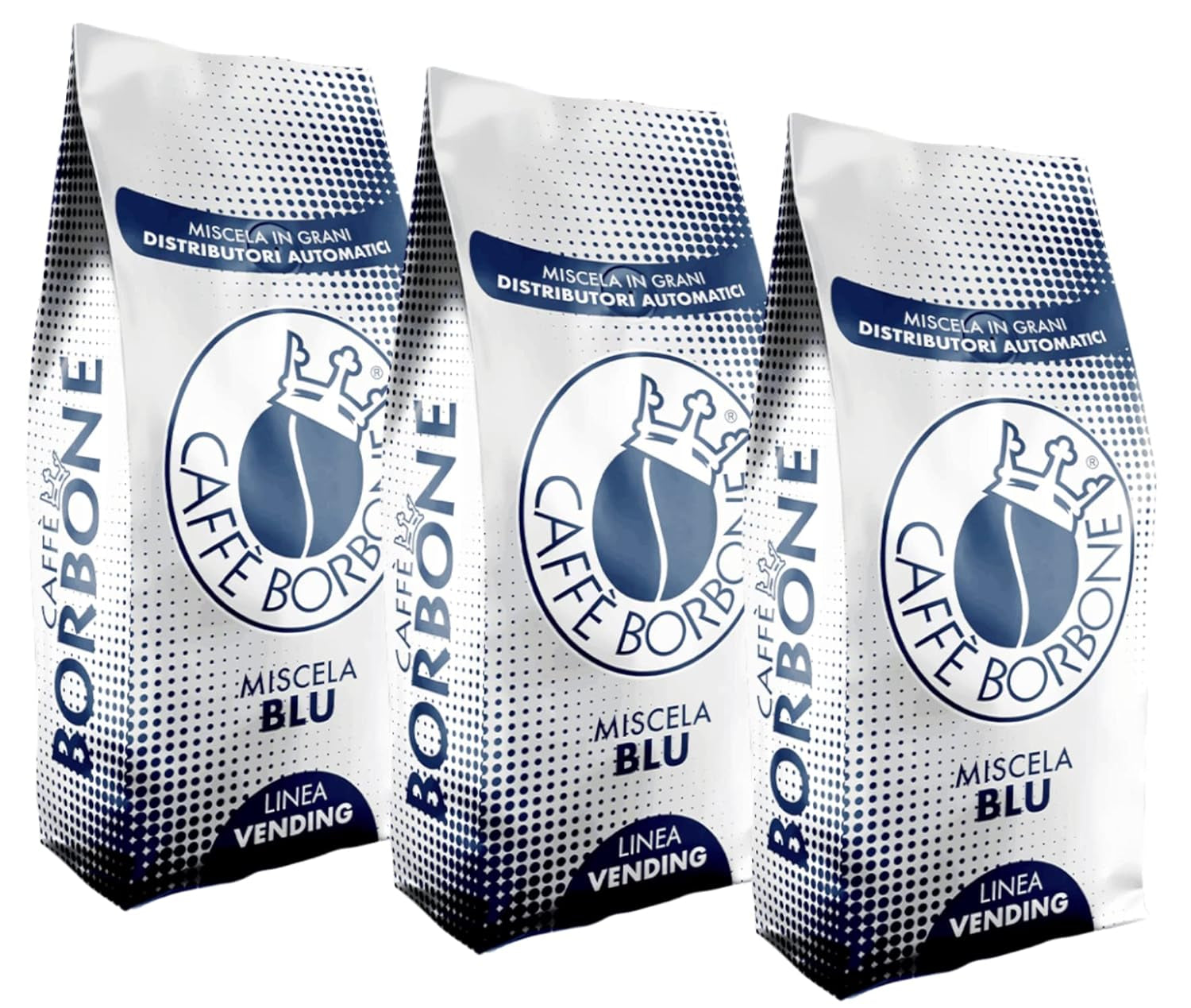 Caffé Borbone Venedig Blu 3 x 1000g de Italia | Café Borbón | Cereales integrales | 60% Arábica, 40% Robusta | + Productos de repostería Jassas