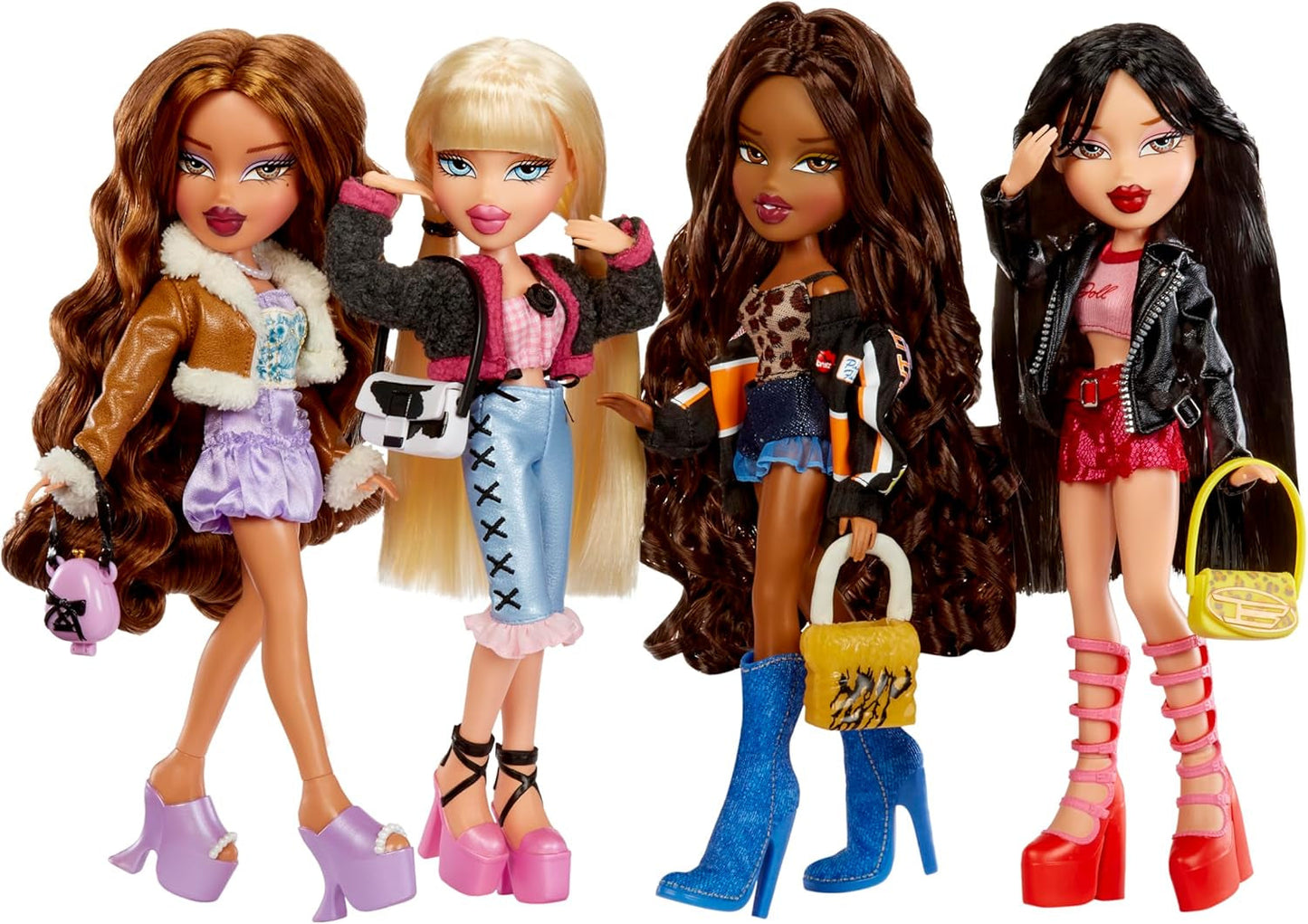 ¡Las Bratz van a salir! - Jade - 1 muñeca coleccionable con accesorios, ropa, bolso, gafas de sol y cepillo - Juguete para niños - A partir de 6 años, Rojo