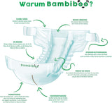 Bambiboo Mini Pañales Desechables Amigables con la Piel con Abertura Umbilical de Fibra de Bambú Suave - Pañales para Recién Nacidos - Pañales Desechables para Recién Nacidos - Protección de la Piel - Talla 2, 25 piezas