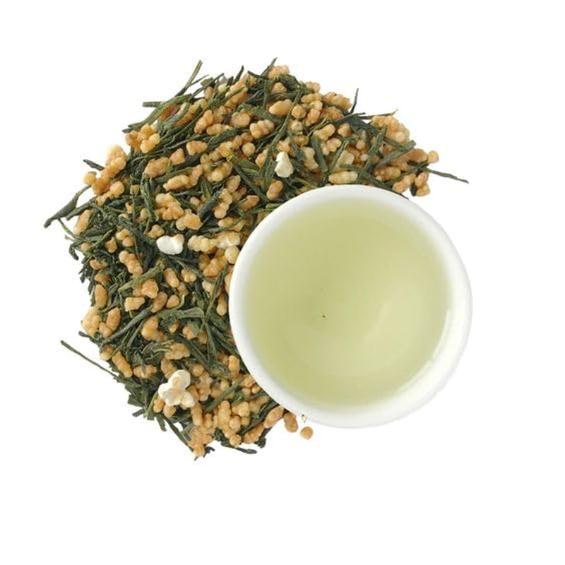Té verde Umami Bio Genmaicha de culturas japonesas, 100g - Hojas de té con arroz frito -