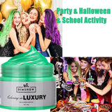 Cera para el cabello temporal verde, spray para el cabello temporal Crazy Green, barro semipermanente lavable, color de cabello de una sola vez, barro de pasta para el cabello de peinado instantáneo, color de cabello natural para fiestas, actividades y tinte para el cabello de Halloween Naty Shop