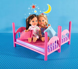 Simba 108178046 105733847 - Evi Love Cama de 2 pisos / con dos muñecas Evi / con litera / incluidos accesorios / muñeca disfrazada / 12 cm, para niños a partir de 3 años