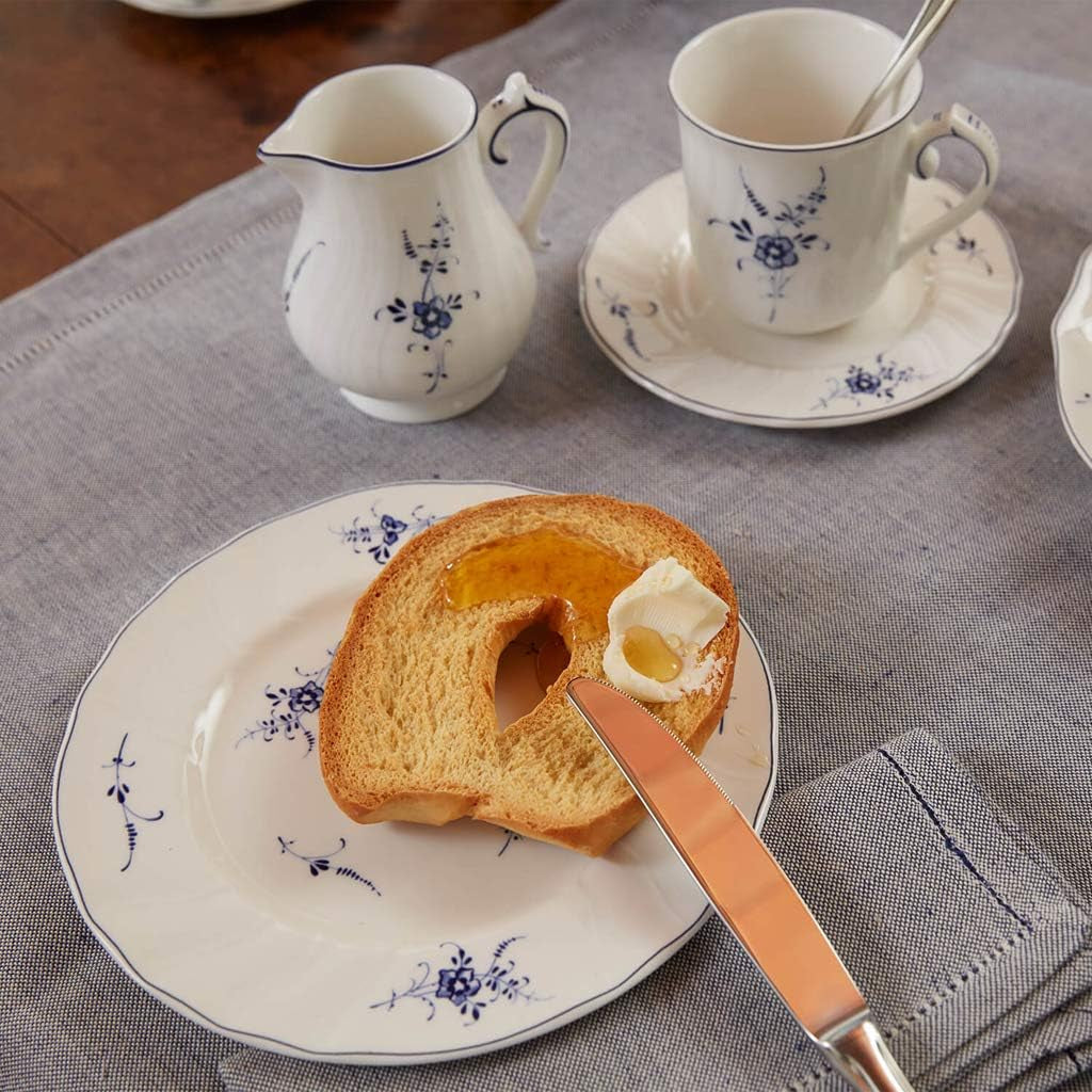 Villeroy & Boch Vieux Luxembourg Taza de leche, 300 ml, Porcelana Premium, Blanco/Azul, 1023410760, Multicolor