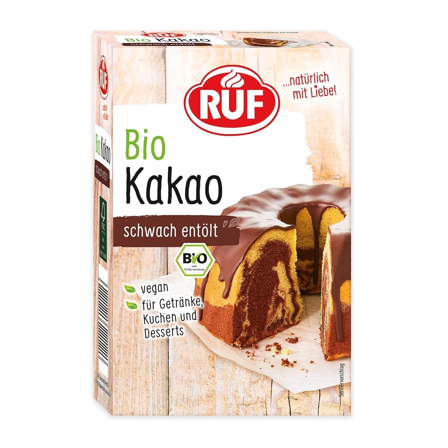 Cacao en polvo RUF calidad ecológica, 125 gramos Cacao y Chocolate Caliente Naty Shop Cacao en polvo 125 gramos