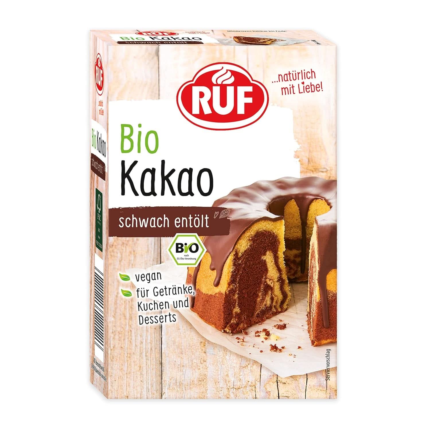 Cacao en polvo RUF calidad ecológica, 125 gramos Cacao y Chocolate Caliente Naty Shop Cacao en polvo 125 gramos