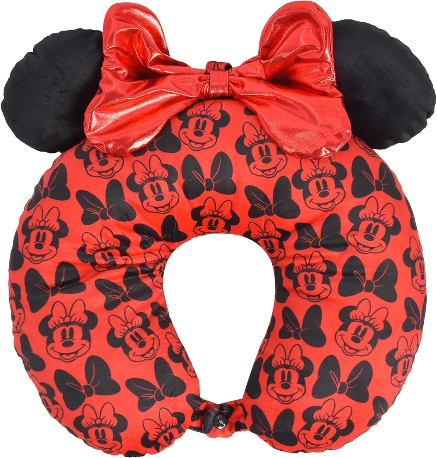 Ful Concept One Disney Minnie Mouse Almohada Cervical de Viaje con Orejas 3D y Muelle para Avión Coche Oficina Cómoda y Transpirable Rojo/Negro Naty Shop Almohadas de Viaje Lazo Rojo/Negro Talla única