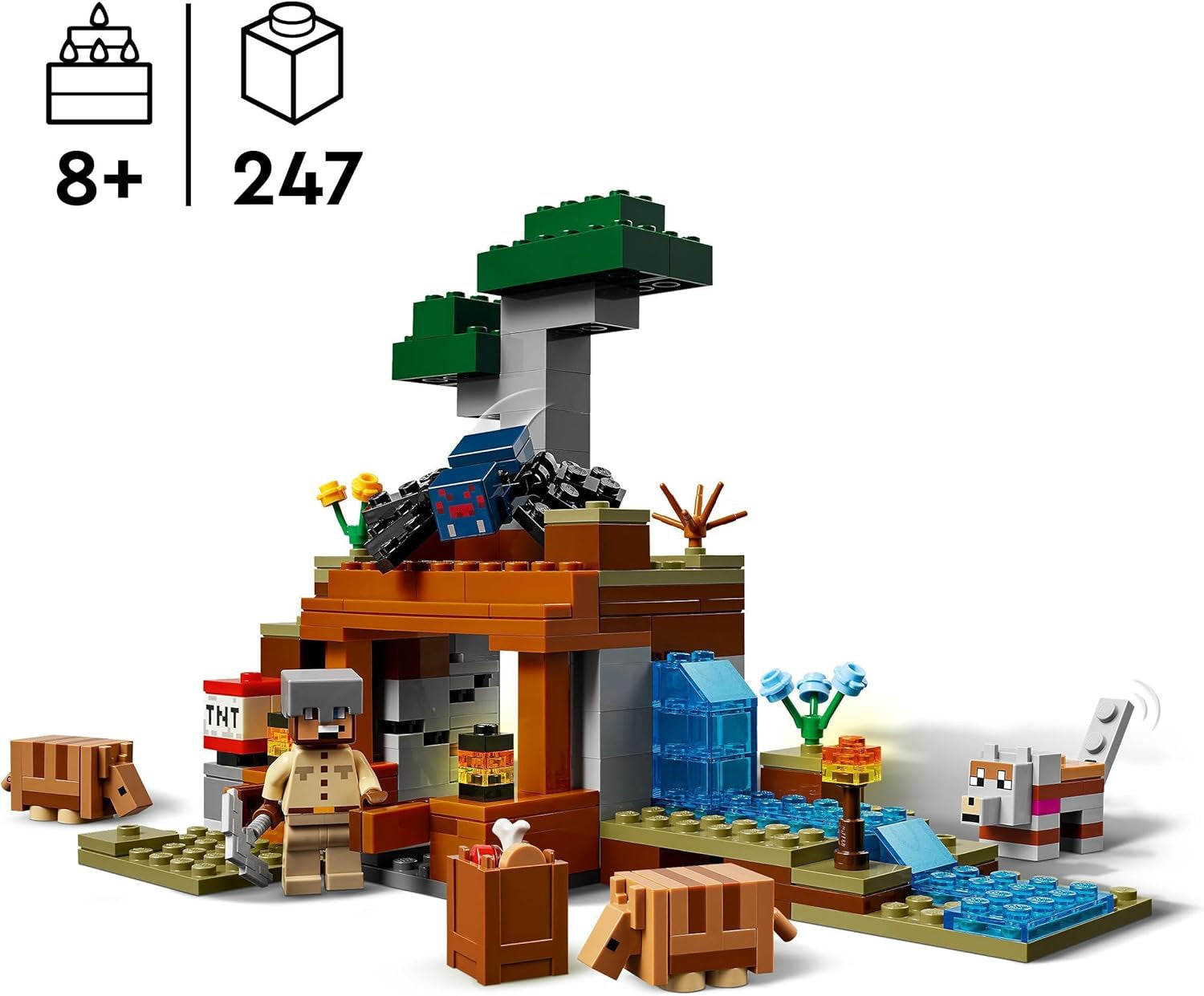 LEGO Minecraft Dungeon Mine Expedition Videojuego Juego de minifiguras Juguete de construcción de personajes Regalo para niños y niñas 8 años 21269 Juegos de construcción Besuche den LEGO-Store