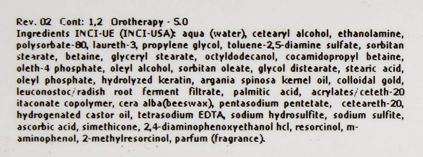Fanola Oro Therapy Color Keratina 5.0 100ml Tinte para el cabello Naty Shop