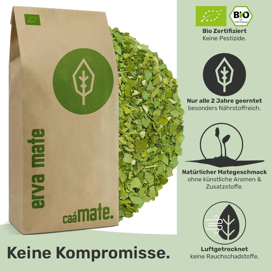 Set de degustación de Mate ● 4 variedades de Mate orgánico ● 100 g cada una Erva Mate + Yerba Mate + Mate Verde + Mate Tostado