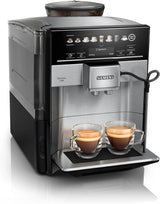 Cafetera espresso automática Siemens EQ.6 plus s700 TE657503DE, para muchas especialidades de café, espumador de leche, molinillo cerámico, doble función de café, antical, limpieza automática a vapor, 1500 W, acero inoxidable