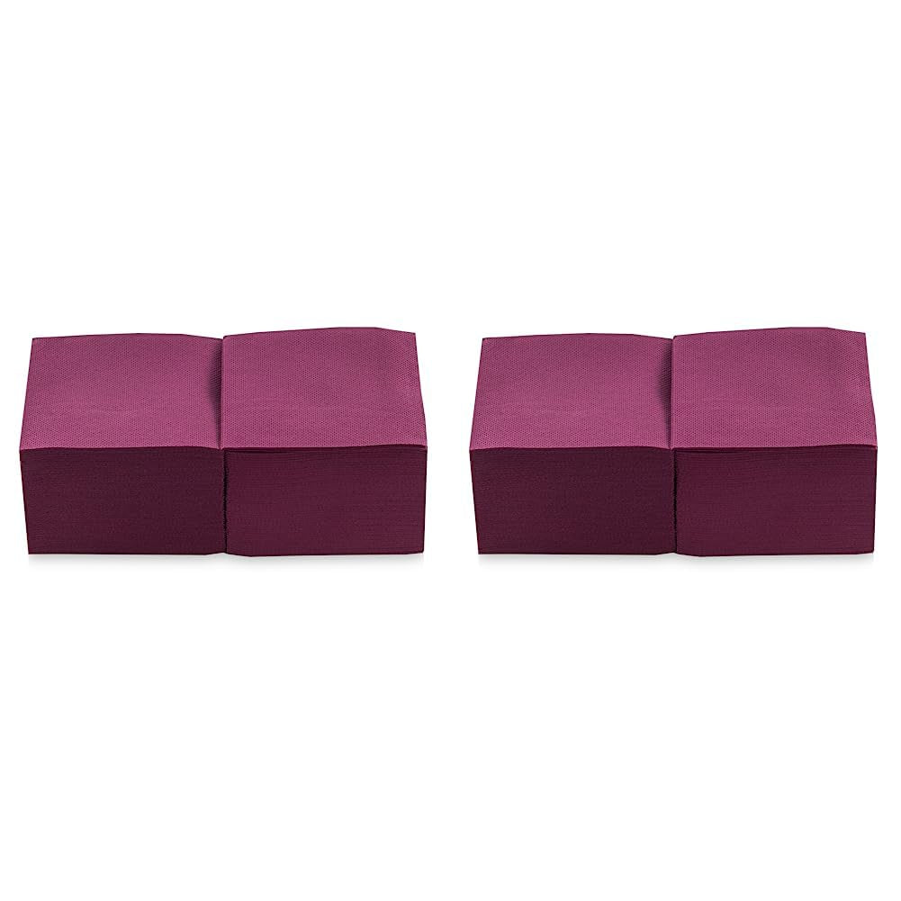 Saten Ser22104961 Cocktail, servilletas 20 X 20, 2 capas, pliegue 1/4, 100 servilletas, Punta-Punta, negro