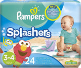 Pampers Splashers Baby Shark Pañales de natación desechables de edición limitada 4-5, 11, 9 kg-15 kg, para una protección segura en el agua