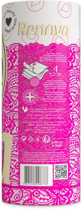 Papel higiénico Renova 4 capas blanco decorado perfumado - 12 rollos rollo Blanco Decorado Perfumado
