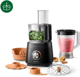 Philips Kompakte Küchenmaschine - 850W, 31 funciones, 2,1 litros de capacidad, Powerchop, Edelstahlklinge (HR7530/10) Cocina Naty Shop