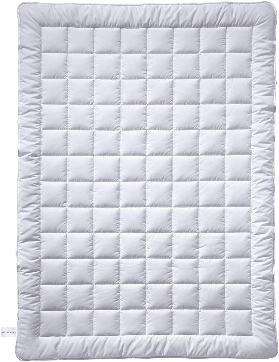 Billerbeck Simone Edredón superligero - edredón de seda - 135 x 200 cm - edredón de verano, edredón refrescante, edredón ligero de verano - 100% algodón, blanco Edredones y edredones Naty Shop 135X200 cm