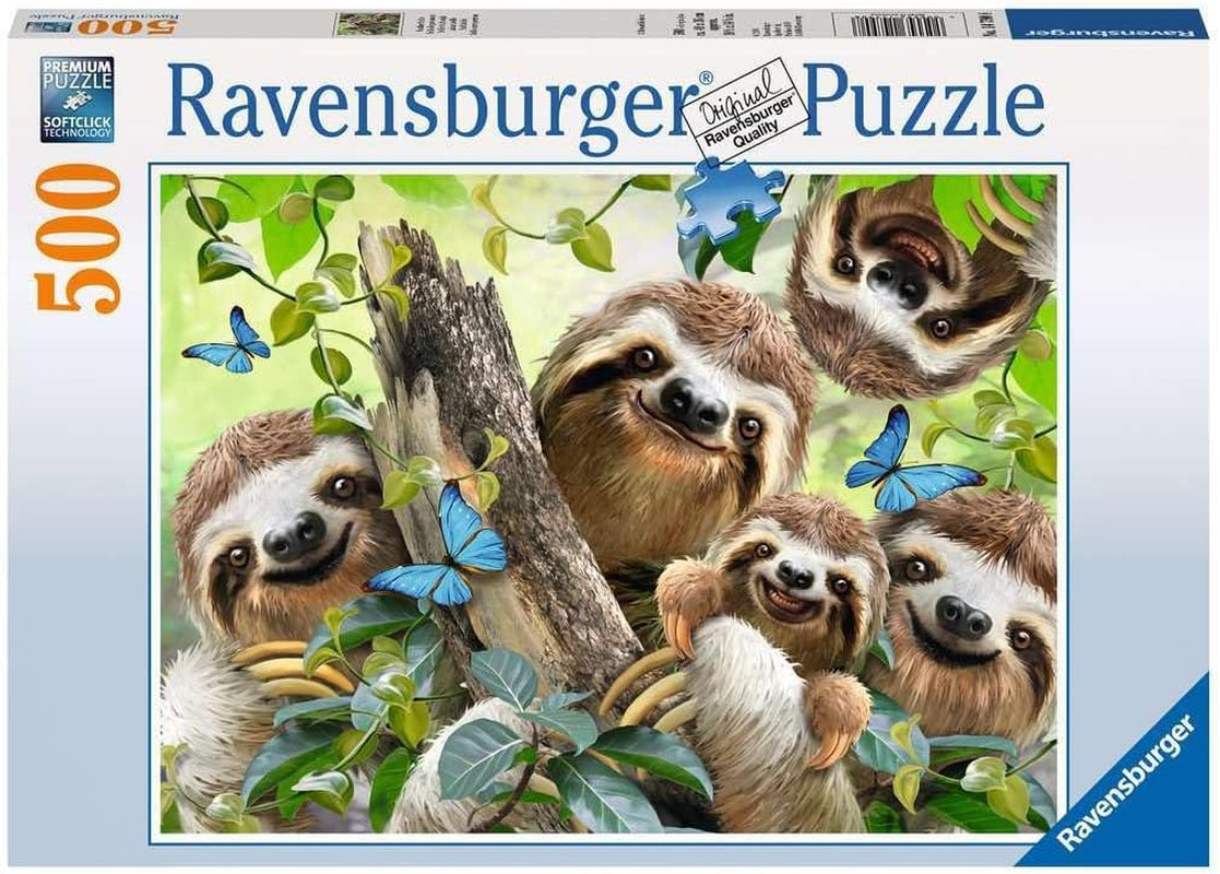 Ravensburger Puzzle 12000203 - Perezoso Selfie - Puzzle de 500 piezas para adultos y niños mayores de 10 años, Puzzle con motivos de animales Puzzle Naty Shop Diseño antiguo