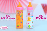 Bayer Design 79201AE Botella mágica, botella de leche, botella para beber, accesorio para muñecas, blanco y naranja