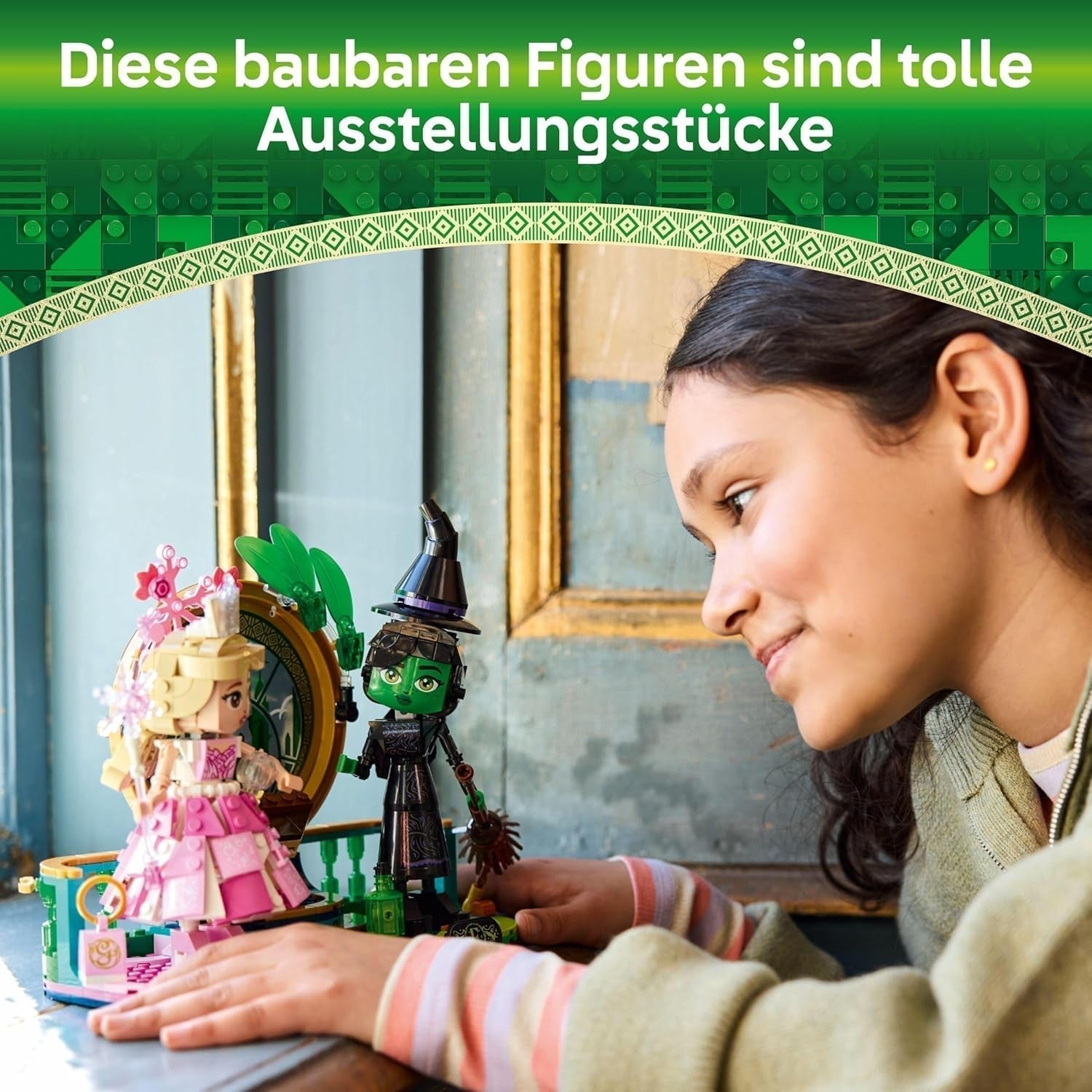Muñecas LEGO Wicked Elphaba y Glinda - Figura de juguete coleccionable de las Brujas de Oz - Regalo creativo para niñas mayores de 10 años y fans de la película - 75682 Juegos de construcción Besuche den LEGO-Store